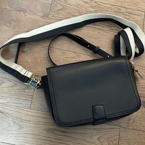 Madewell The Transport Flap Shoulder Bag NH487 purse NWOT BLACK